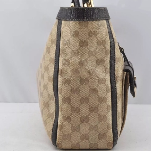 GUCCI GG Crystal Abbey Shoulder Tote Bag GG PVC Leather Brown 🤎 - Picture 5 of 16